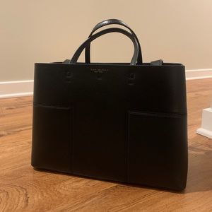 Block-T Leather Tote